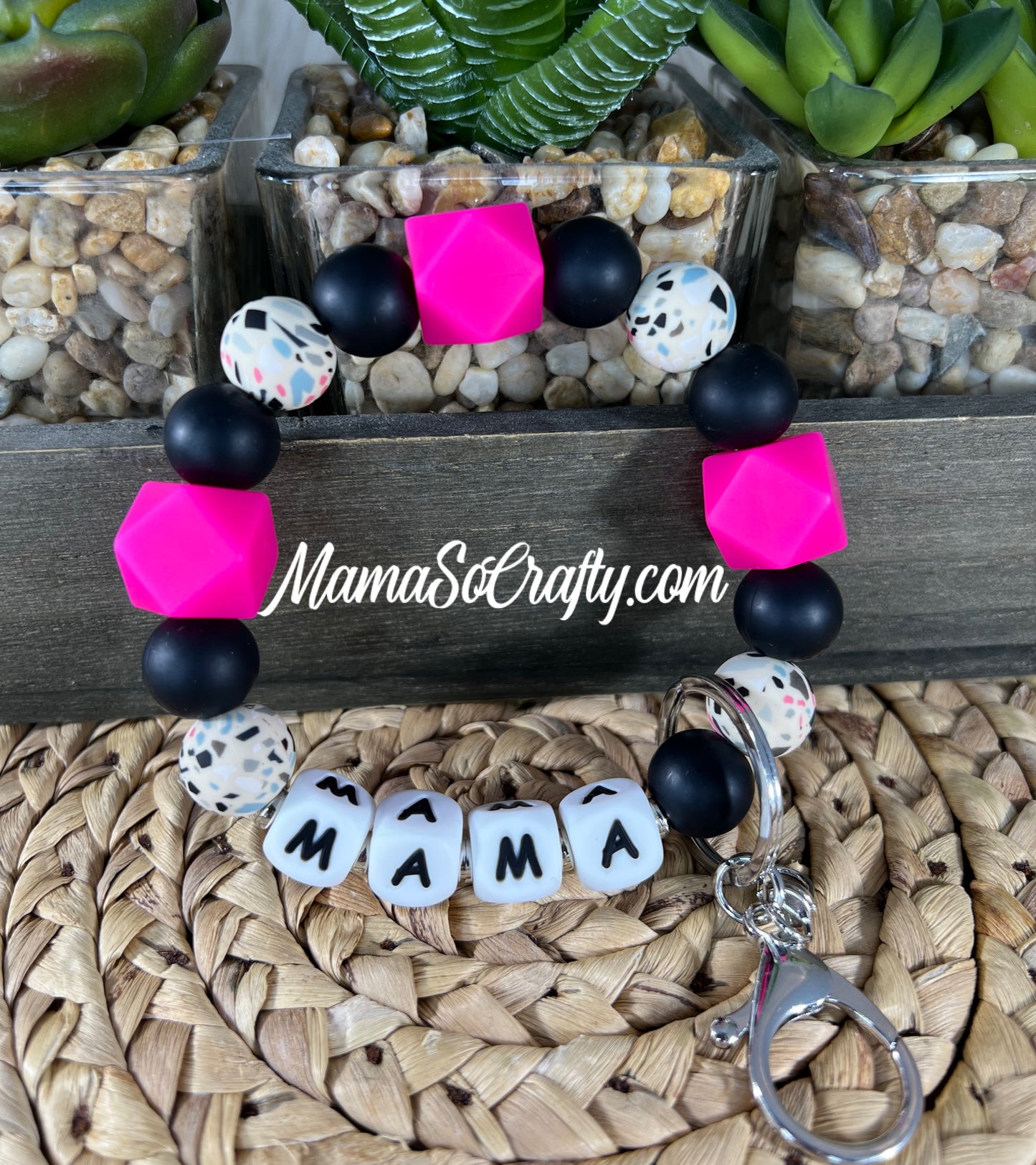 Black, Fuchsia Hex, Navajo Terrazzo + MAMA