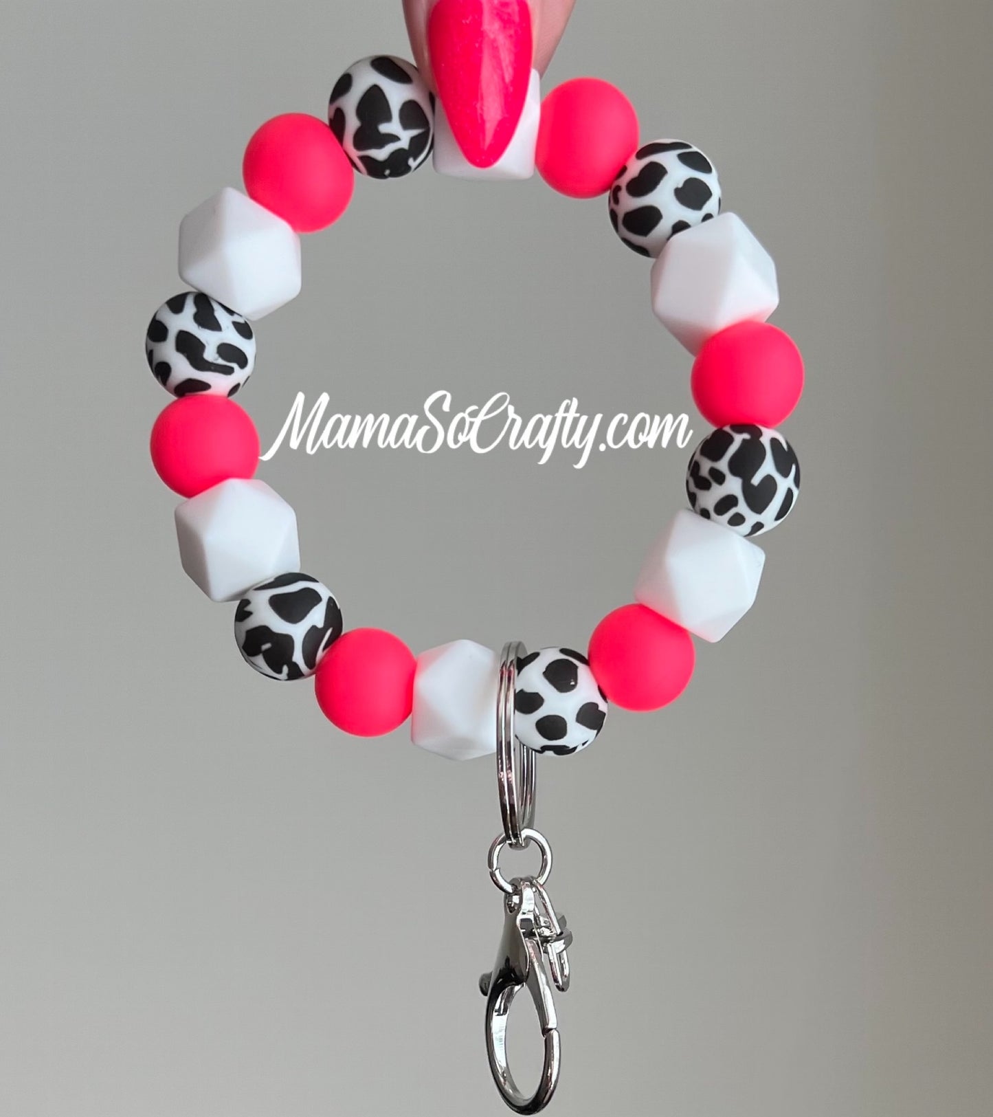 Shocking Pink, White Hex, Cow Print