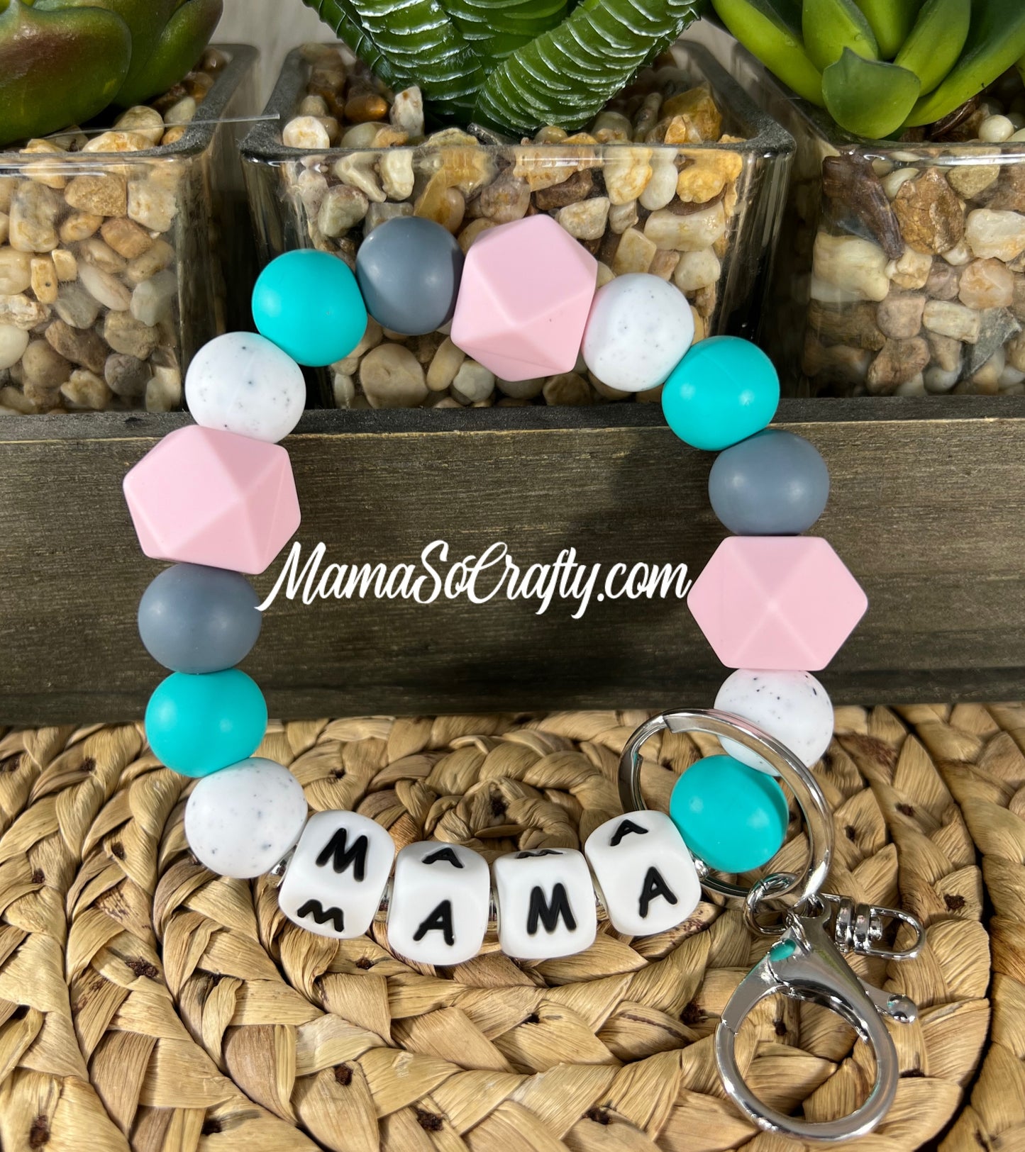 Turquoise, Dim Gray, Speckled White, Rose Quarts Hex + MAMA