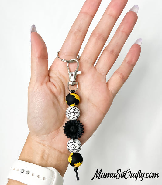 Health Care Keychain- Sunflower + Boho Flower