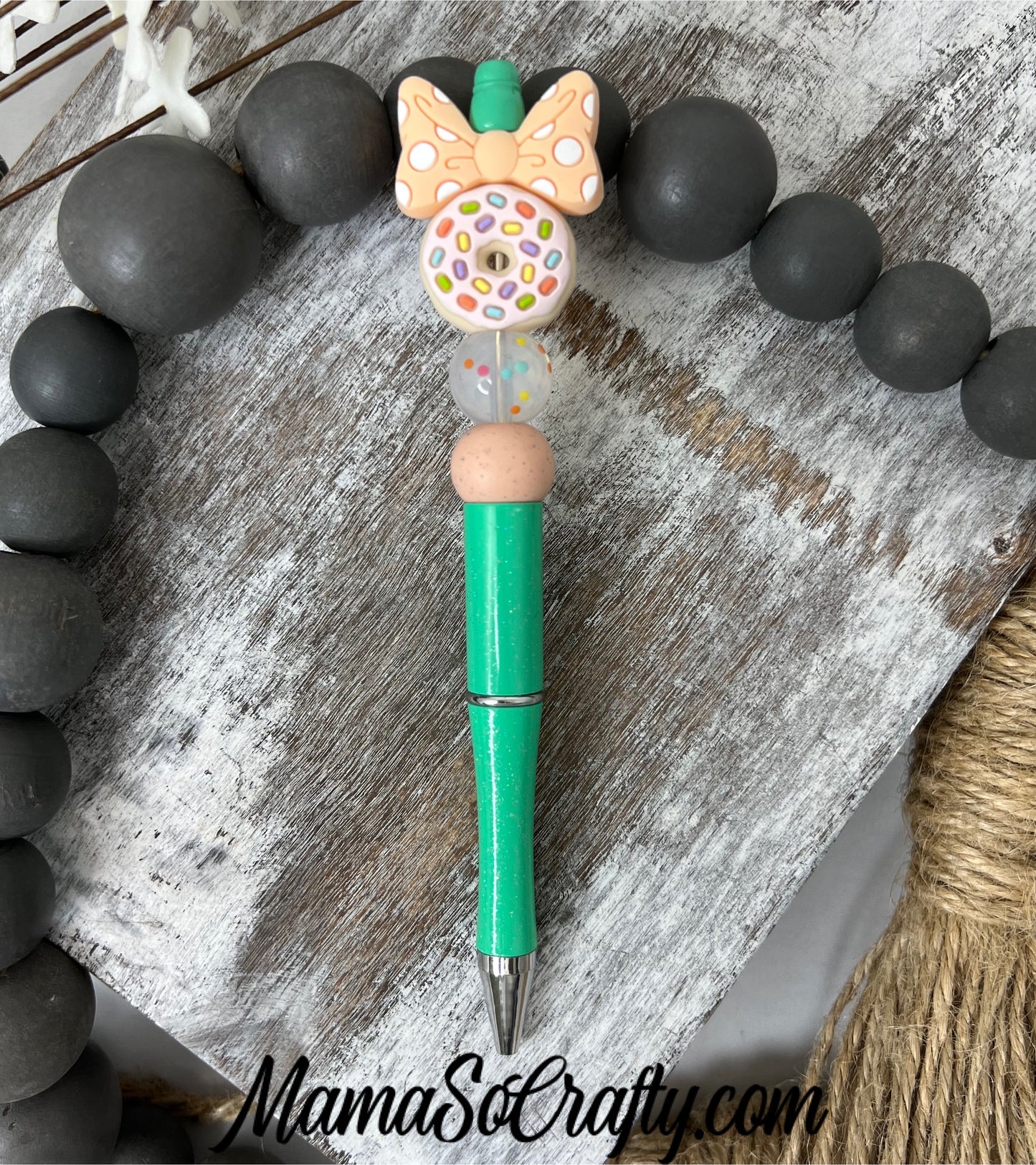 Refillable Beaded Pen