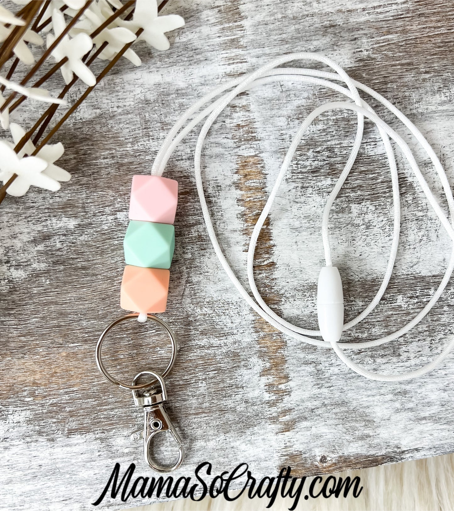 Pastel Hex Lanyard (Breakaway Clasp)