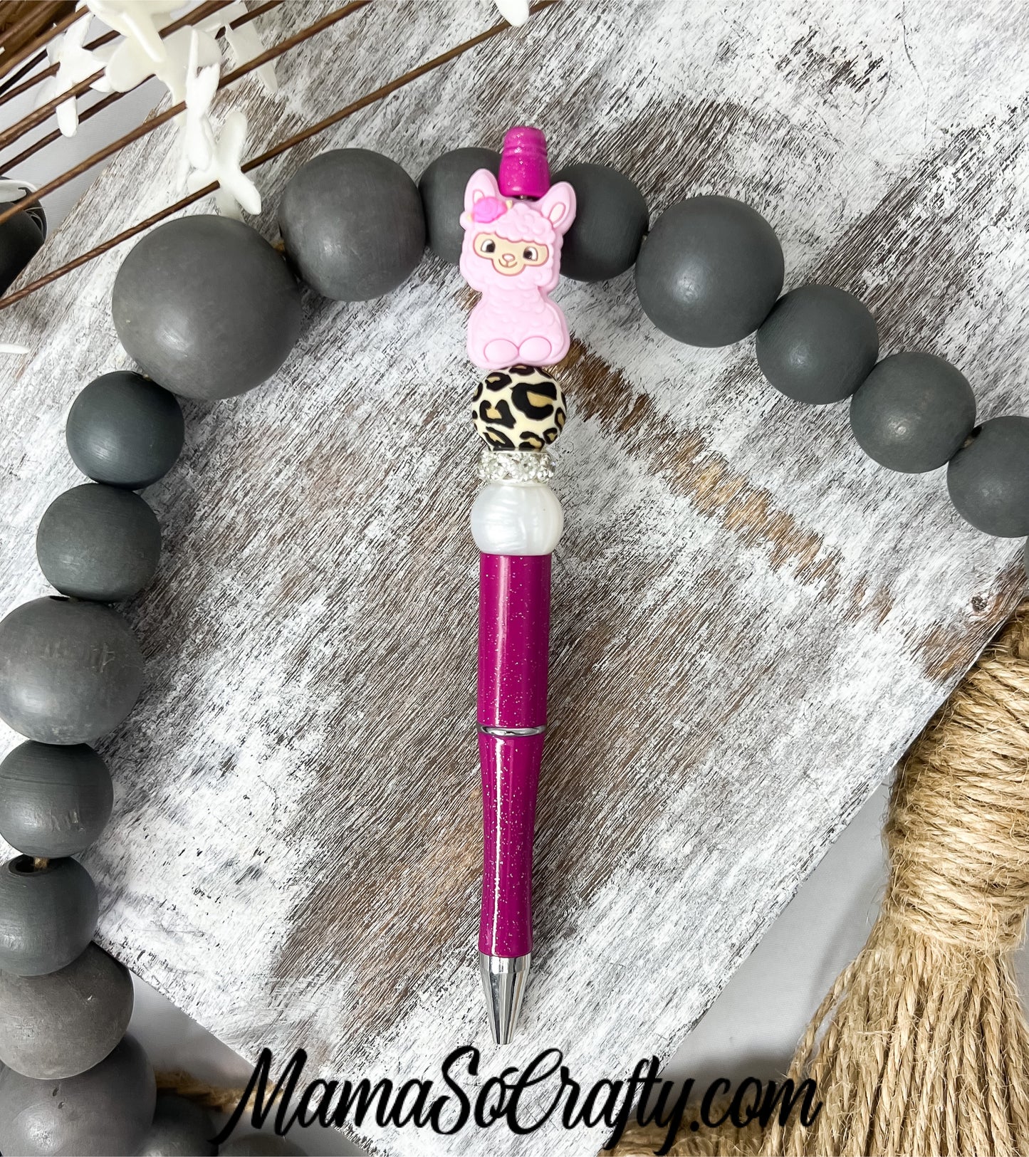 Refillable Beaded Pen