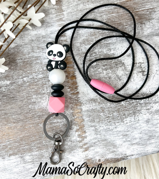 Pretty Panda Lanyard (Breakaway Clasp)