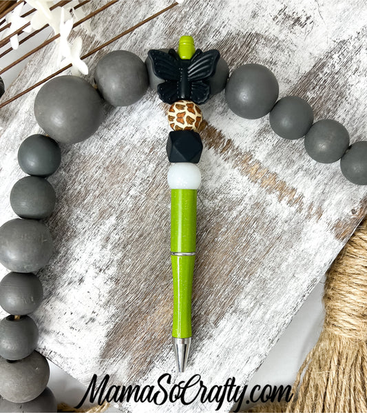 Refillable Beaded Pen