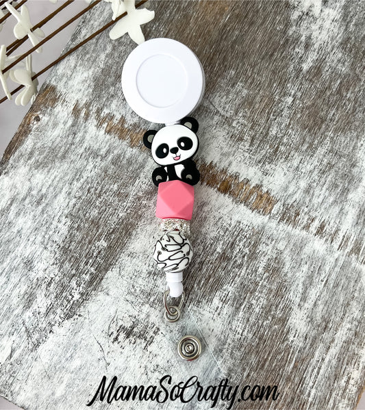 Panda Stethoscope Badge Reel