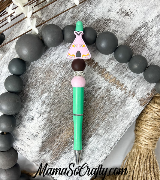 Refillable Beaded Pen