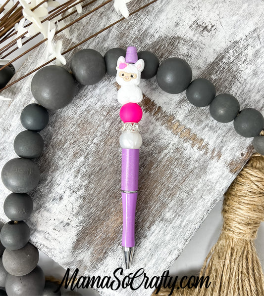 Refillable Beaded Pen