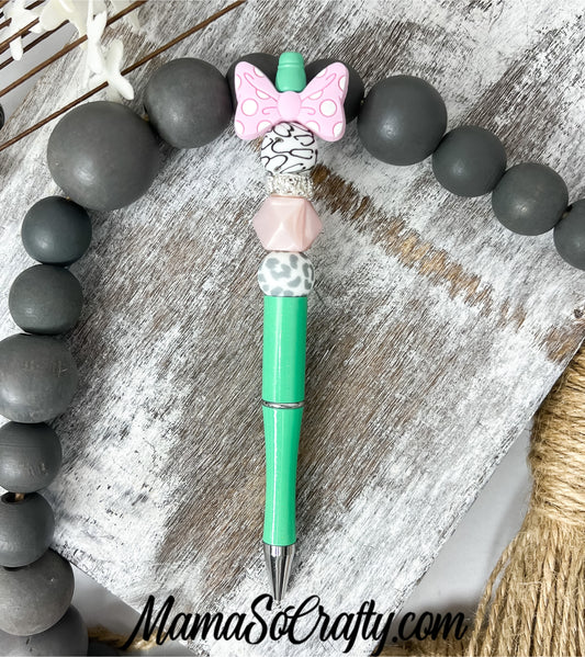 Refillable Beaded Pen